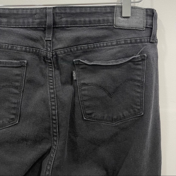 Levi’s 712 Slim Jeans Black Mid Rise 33W 30L - Picture 6 of 11
